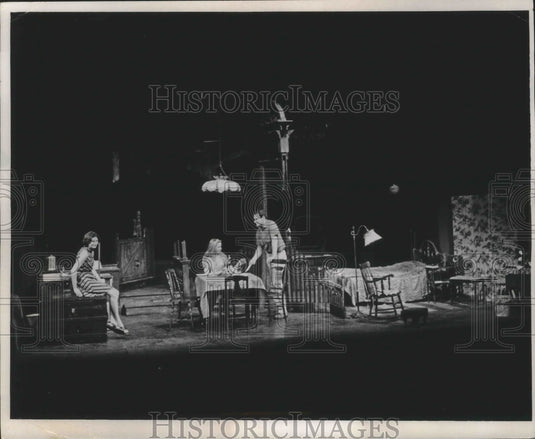 1968,-Actors rehearsing in the play, "A Street Car Name Desire." - Historic Images