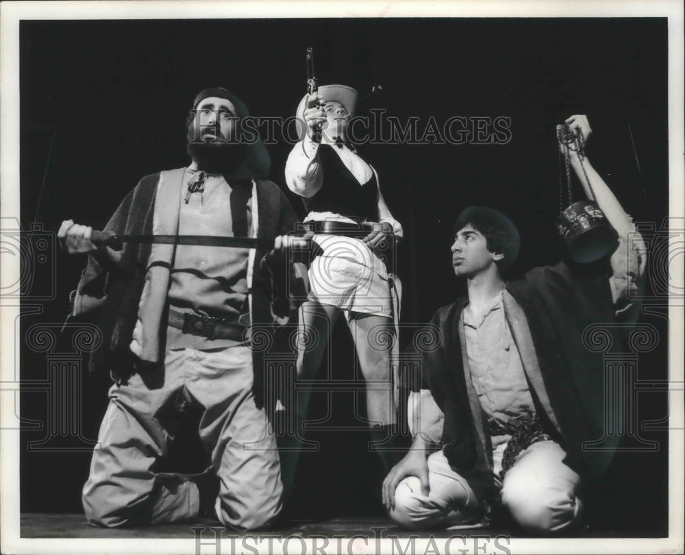 1974, Milwaukee Repertory theater actors in the play &quot;La Turista.&quot; - Historic Images