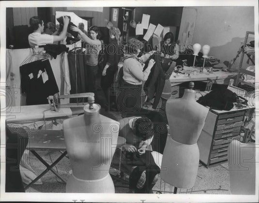 1969, Milwaukee Repertory theater costume department.volunteers. - Historic Images