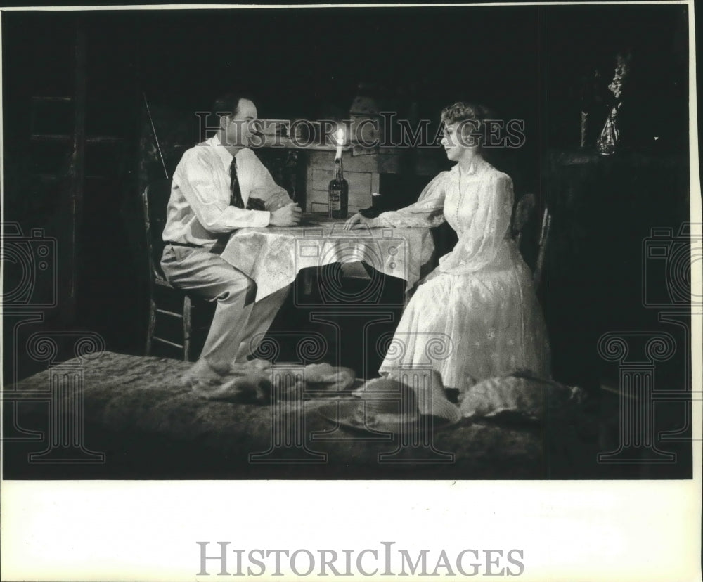 1981 Press Photo Henry Strozier and Peggy Cowles of Milwaukee Repertory Theater - Historic Images