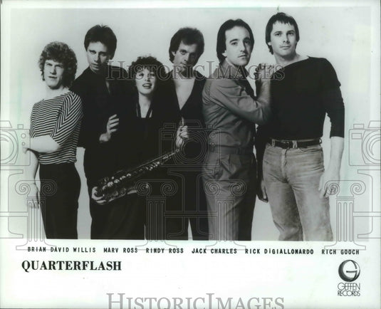 1982, Members of the rock band Quarterflash who record for Geffen - Historic Images