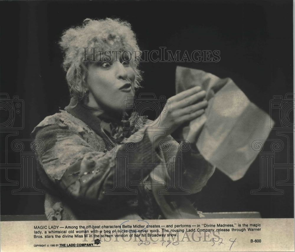 1980, Actress Bette Midler Creates And Performs In &#39;Divine Madness&#39; - Historic Images
