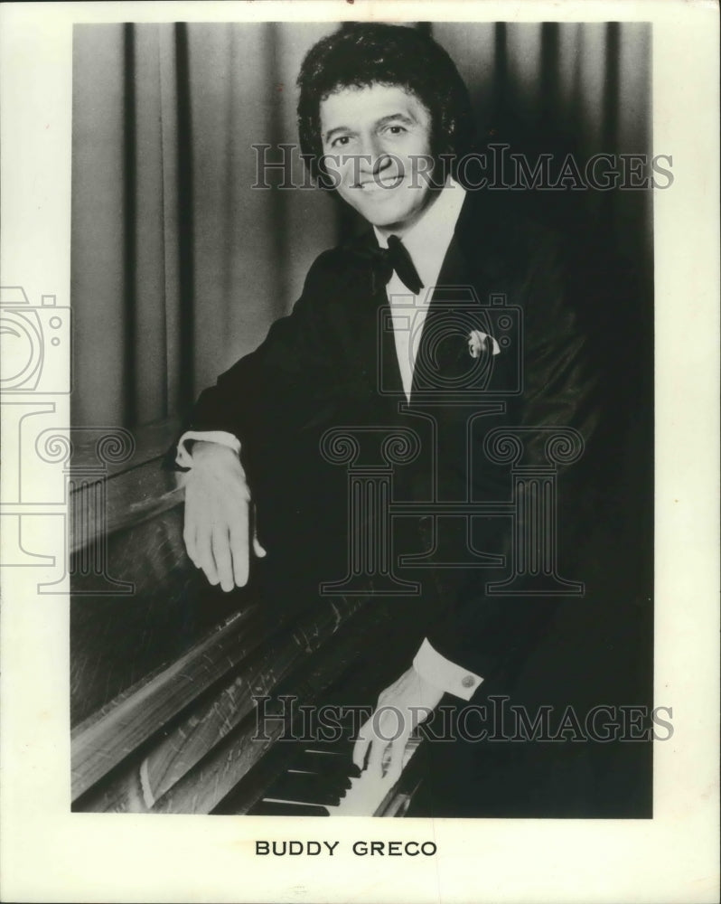 1974, Buddy Greco, jazz singer and pianist. - Historic Images