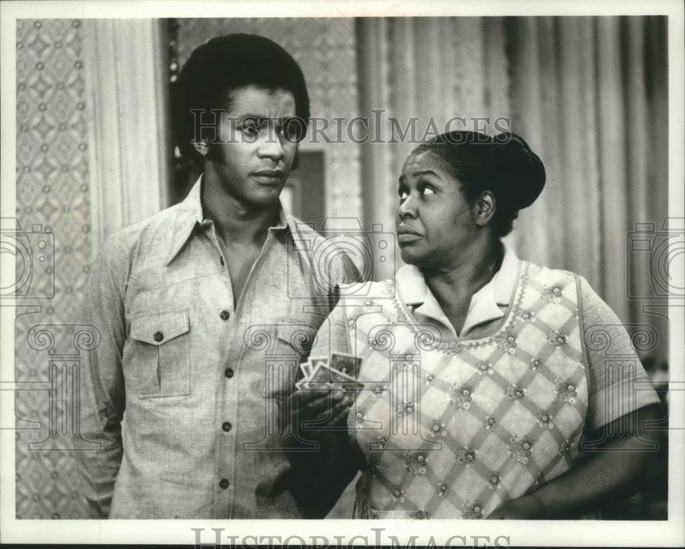 1974, Theresa Merritt as Mama with son Clifton Davis,&quot;That&#39;s My Mama&quot; - Historic Images