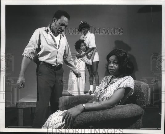 1976, Actors in the Milwaukee Repertory Theater Company's play - Historic Images