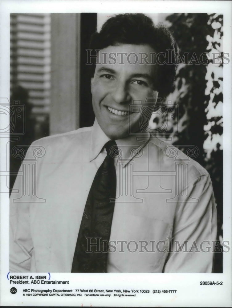 1991 Press Photo Robert A. Iger, President, ABC Entertainment - mjp22753 - Historic Images