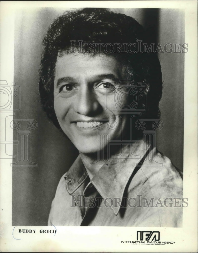 1973 Press Photo Actor Buddy Greco - Historic Images