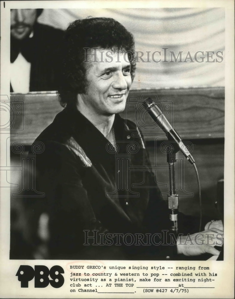 1975 Press Photo Buddy Greco, singer, and pianist-Historic Images