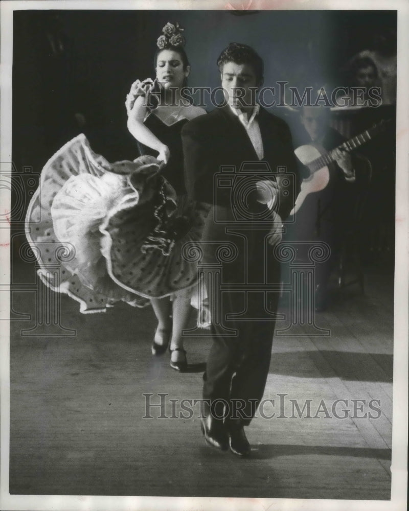 1956, Jose Mancilla and Margarita Zurita, part of dance troupe - Historic Images