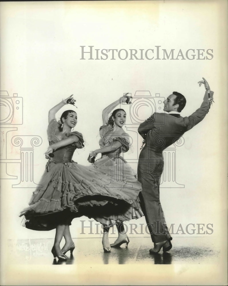 1965, Jose Greco Dances With Two Women - Historic Images
