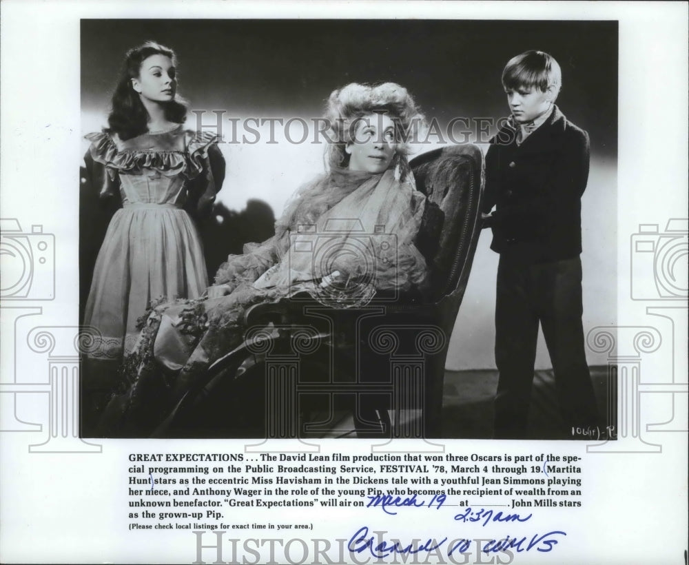 1978, Actress Martita Hunt With Co-Stars In 'Great Expectations' - Historic Images
