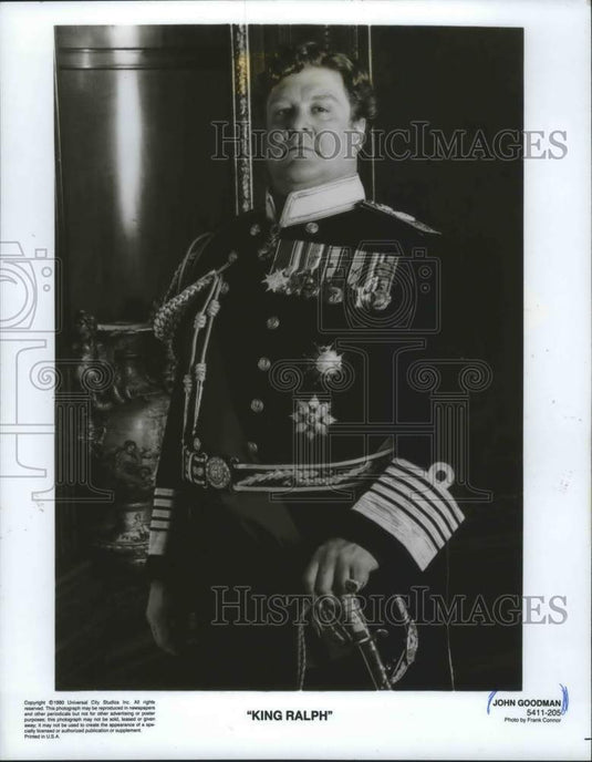 1990, John Goodman acts in "King Ralph" movie - mjp23098 - Historic Images