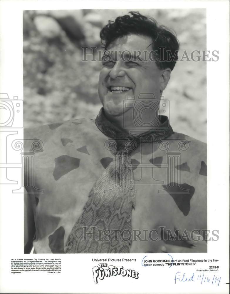 1994 Press Photo John Goodman stars as Fred Flinstone in &quot;The Flinstones&quot; - Historic Images