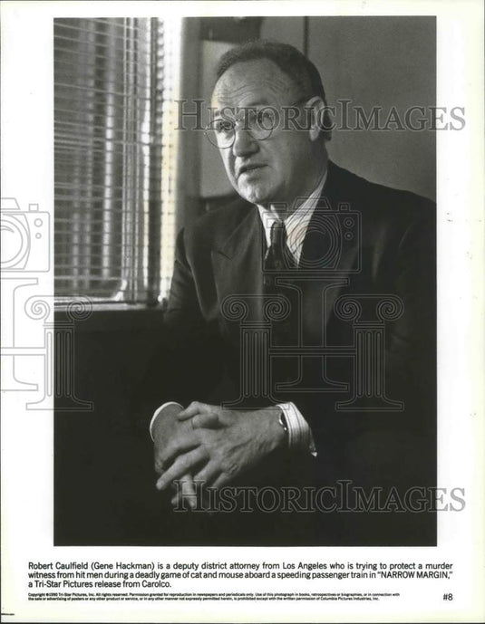 1990, Actor Gene Hackman stars in "Narrow Margin" - mjp23305 - Historic Images