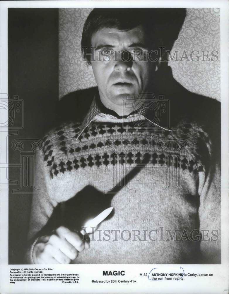 1978, Anthony Hopkins as Corky in "Magic" - mjp23467 - Historic Images