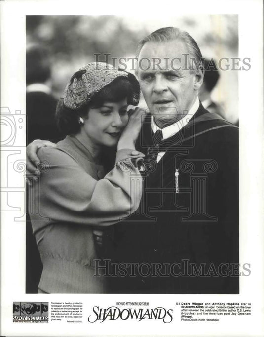 1994, Debra Winger & Anthony Hopkins star in romance, "Shadowlands" - Historic Images