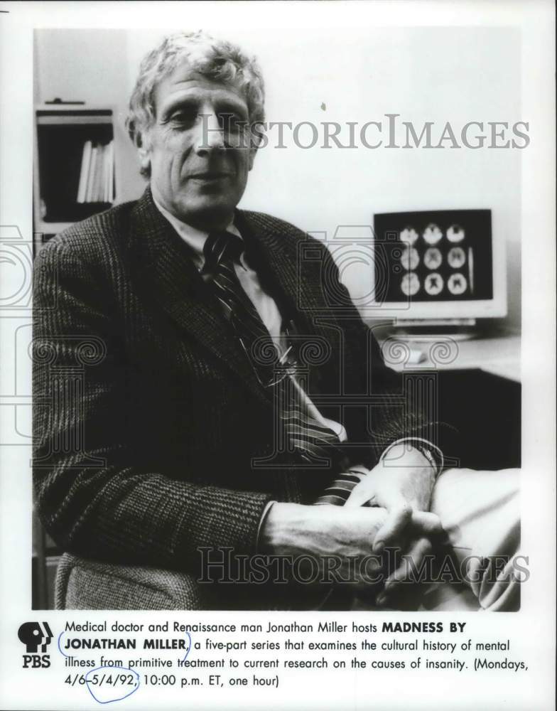 1992, Doctor Jonathan Miller hosts &quot;Madness by Jonathan Miller&quot; - Historic Images