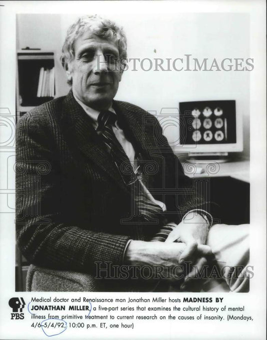 1992, Doctor Jonathan Miller hosts "Madness by Jonathan Miller" - Historic Images