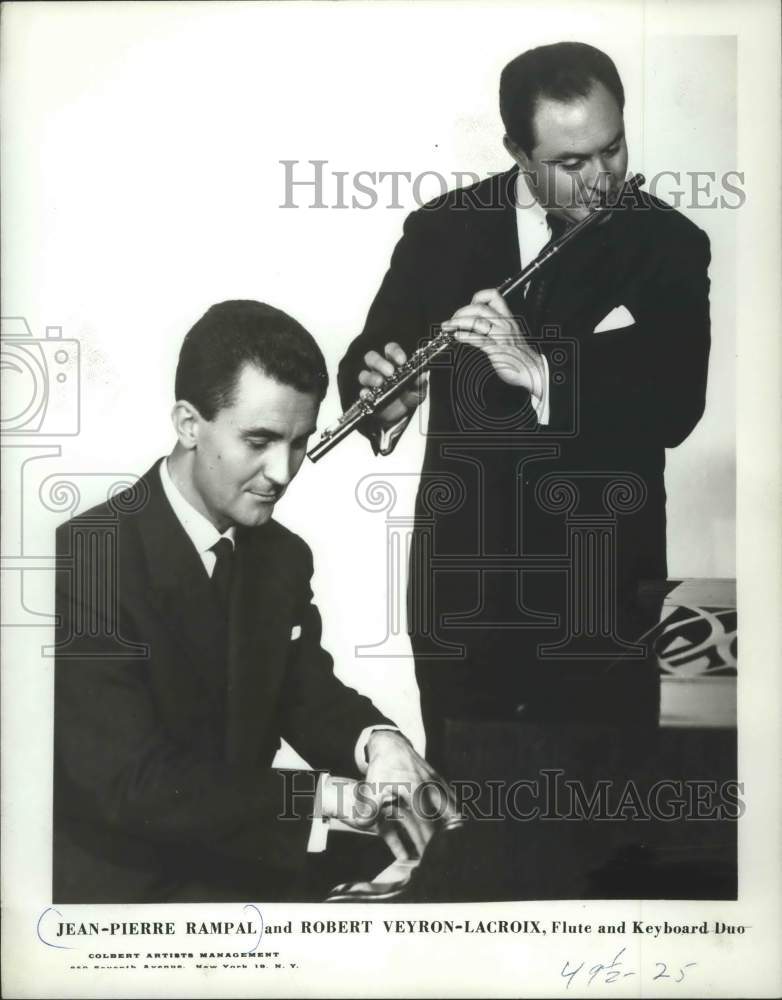 1969, Flute &amp; Keyboard Duo Jean-Pierre Rampal &amp; Robert Veyron-Lacroix - Historic Images