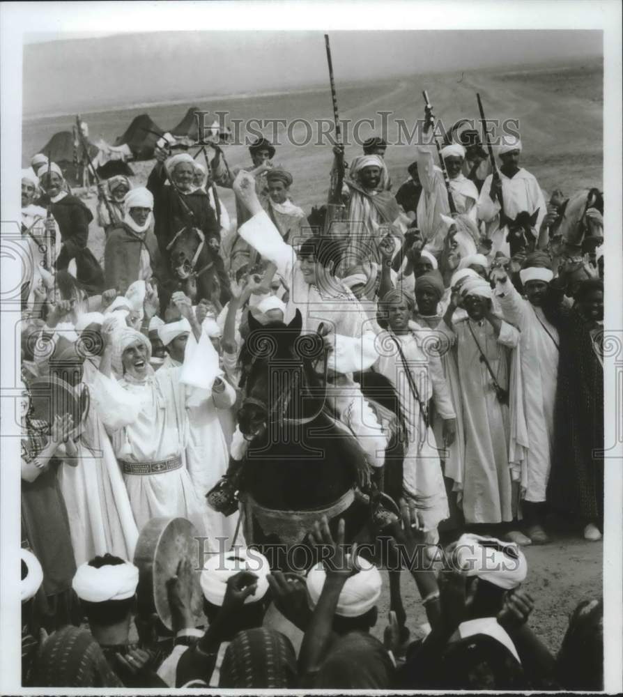 1983, Actor Kelly Reno astride his horse