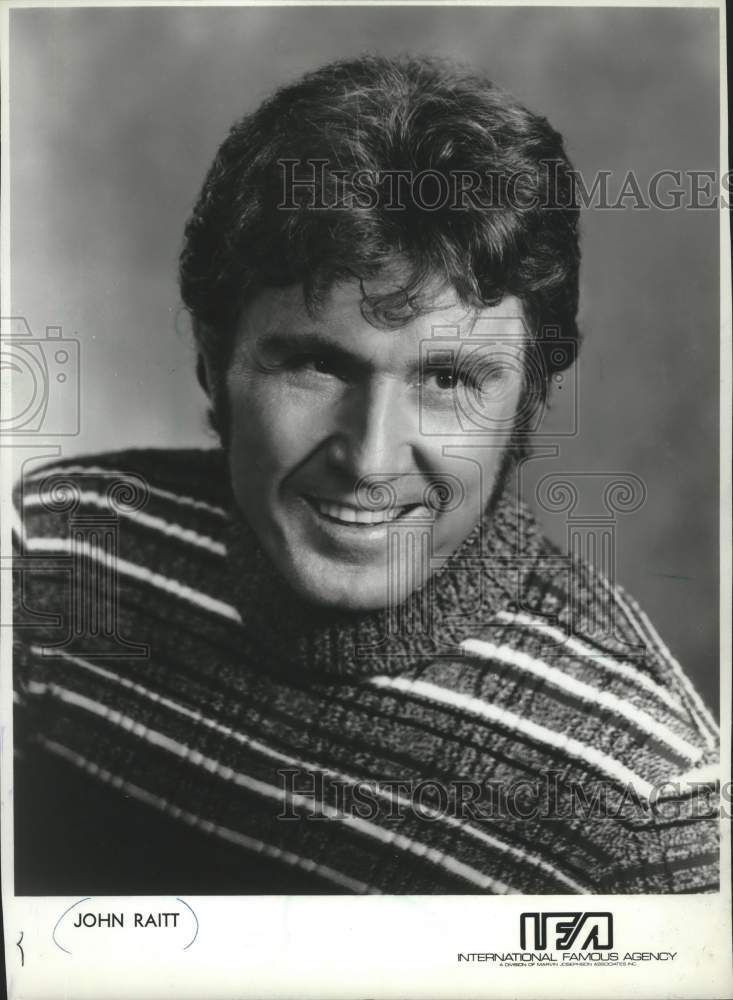 1972, United States Singer John Raitt wearing a sweater - mjp23728 - Historic Images