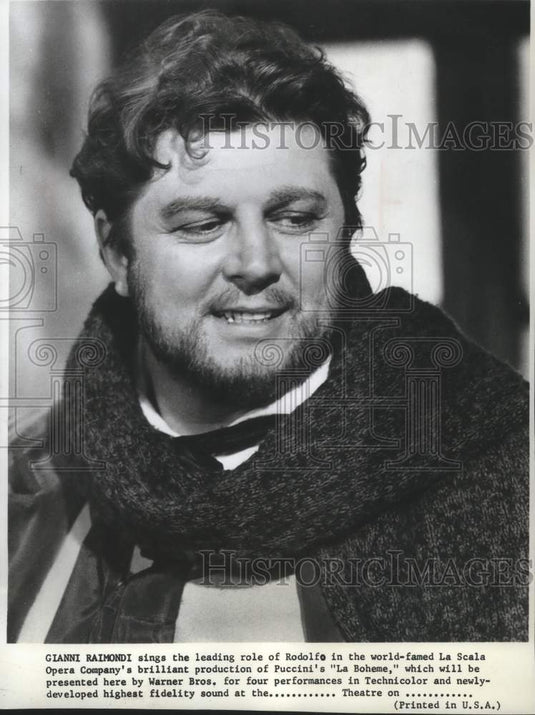 1965, Opera singer Gianni Raimondi stars in Puccini's "La Boheme" - Historic Images