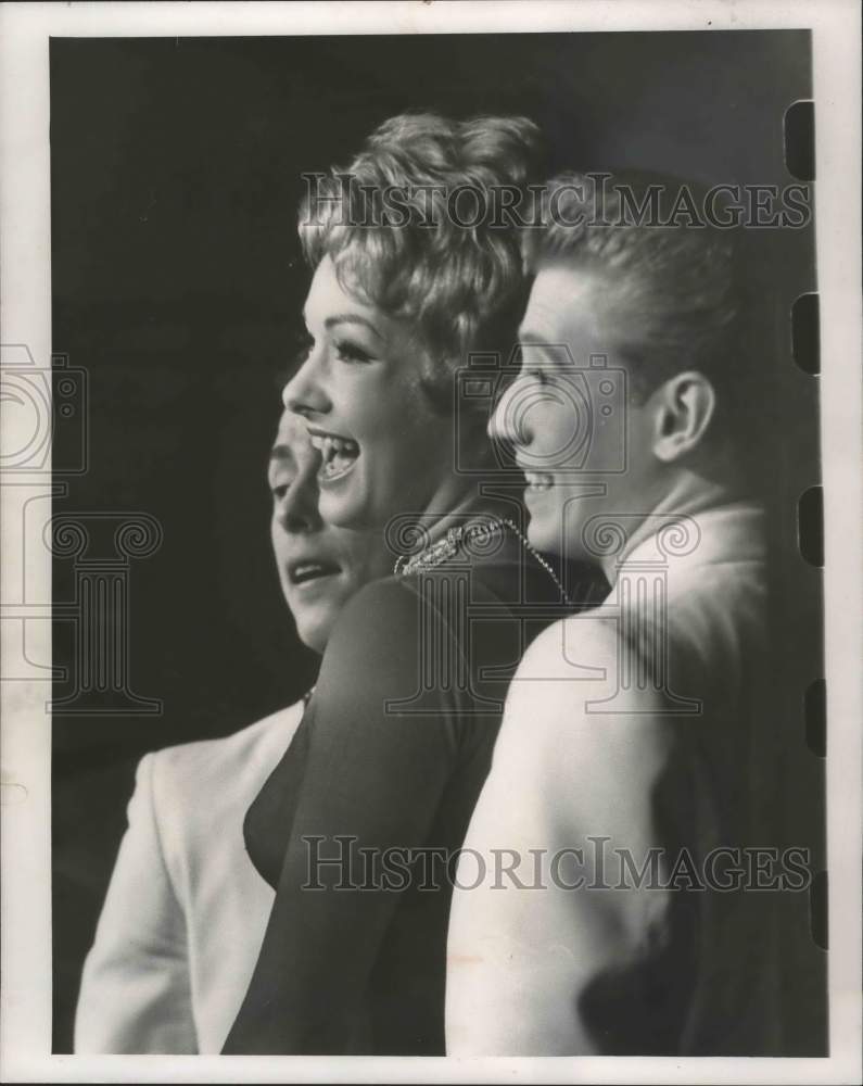 1963, Singer Pam Randall with Bobby Scherkenbach and John Spindler - Historic Images
