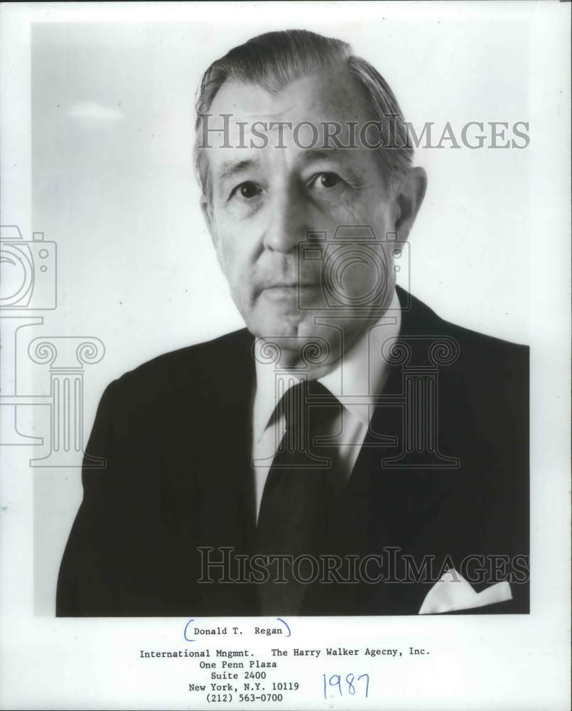 1987, Donald T. Regan of The Harry Walker Agency, Inc - mjp23814 - Historic Images