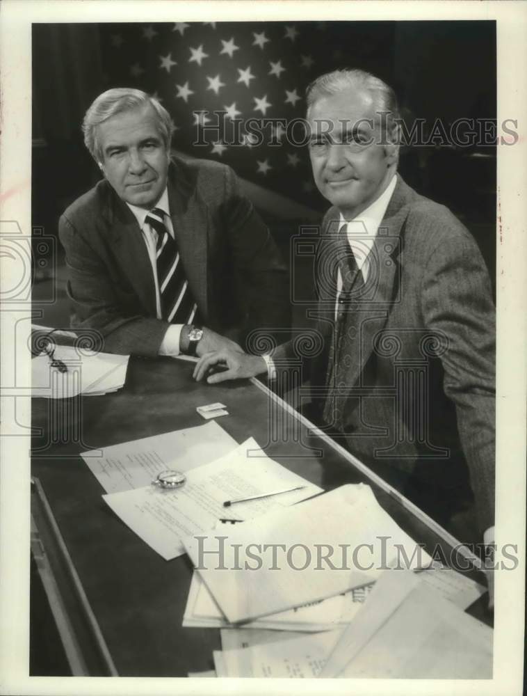 1974, Harry Reasoner &amp; Howard K. Smith hosting &quot;Election &#39;74&quot; - Historic Images