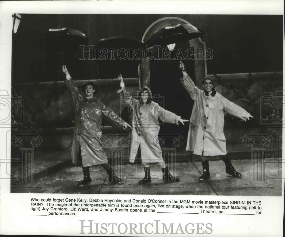 1987, &quot;Singing&#39; in the Rain&quot; at The Riverside Theatre, Milwaukee - Historic Images
