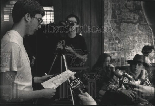 1992, Co-Producer Ed Myers speaking at North Shore Cable Commission - Historic Images