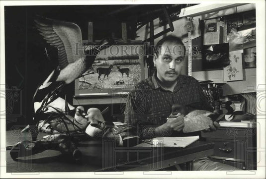 1990, Artist Russell Meyer, Oconomowoc - mjp24162 - Historic Images