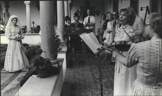 1980, Penelope Reed & cast members in "The Four Poster" Play - Historic Images