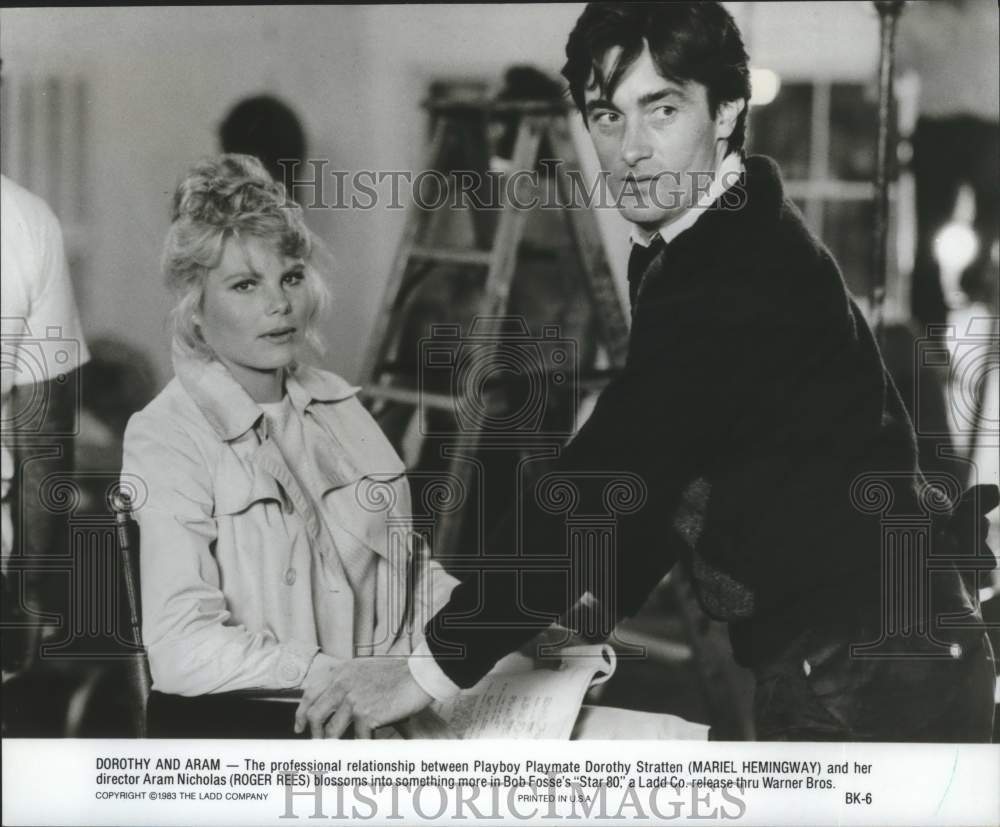 1983, Mariel Hemingway and Roger Rees in "Star 80" - mjp24366 - Historic Images