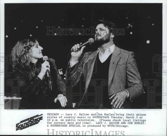 1981, Country singers Lacy Dalton & Con Hunley, "Soundstage" Chicago - Historic Images
