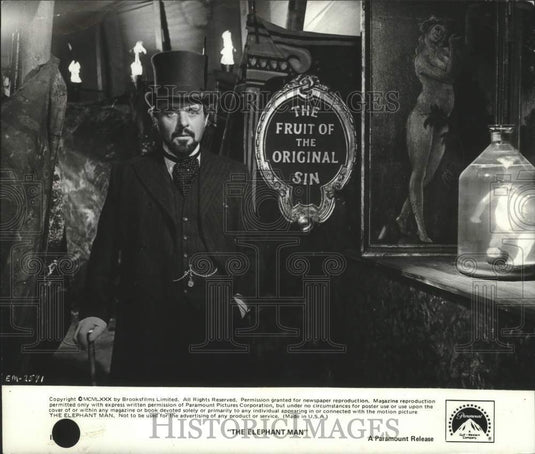 1981, Welsh Actor Anthony Hopkins stars in "The Elephant Man" - Historic Images