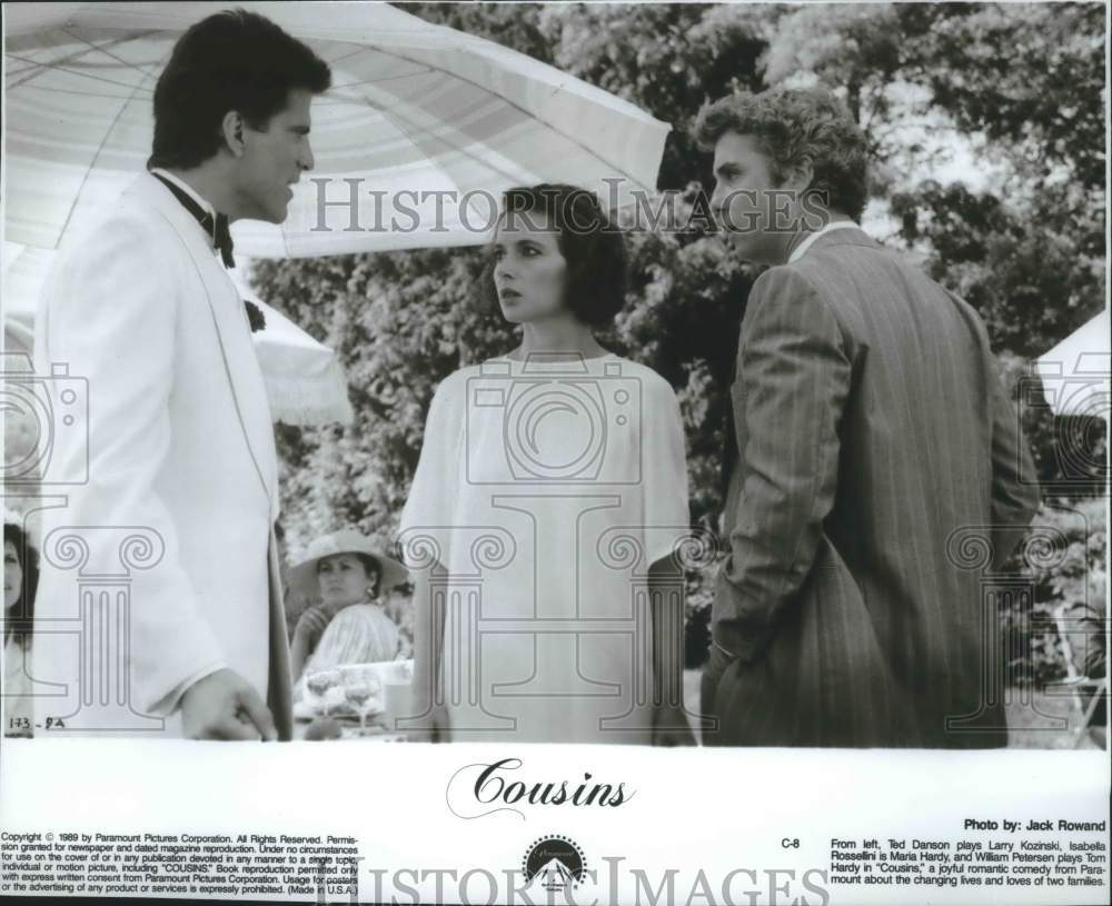 1989 Ted Danson, Isabella Rossellini and William Petersen in Cousins - Historic Images