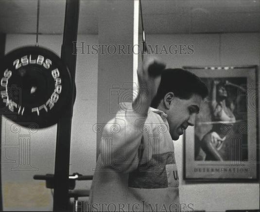 1993, Scott Mayer of Port Washington High School works out - Historic Images