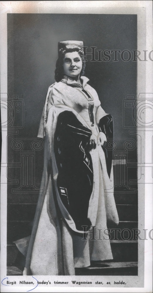 1960 Press Photo Birgit Nilsson stars at Isolde - Historic Images