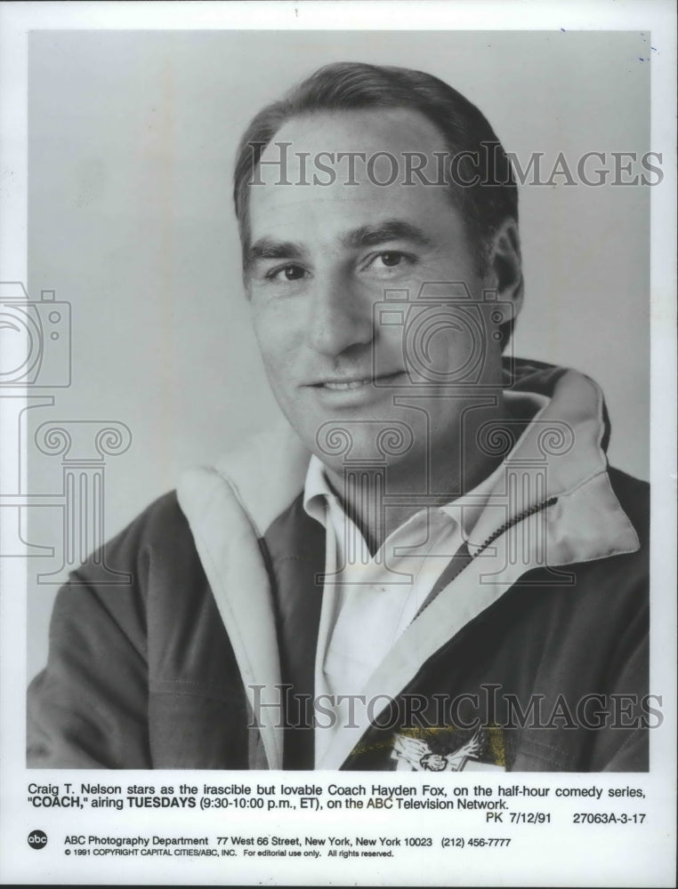1991 Press Photo Craig T. Nelson in &quot;Coach&quot; - mjp24572 - Historic Images