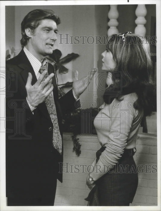1974 Press Photo Richard Mulligan & Michele Carey in "Three-In-One Comedy" - Historic Images