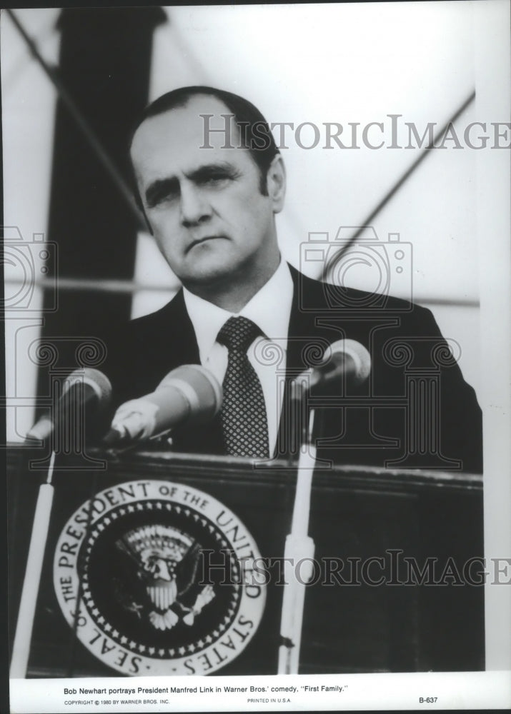 1983 Press Photo Bob Newhart as President Manfred Link in &quot;First Family&quot;-Historic Images