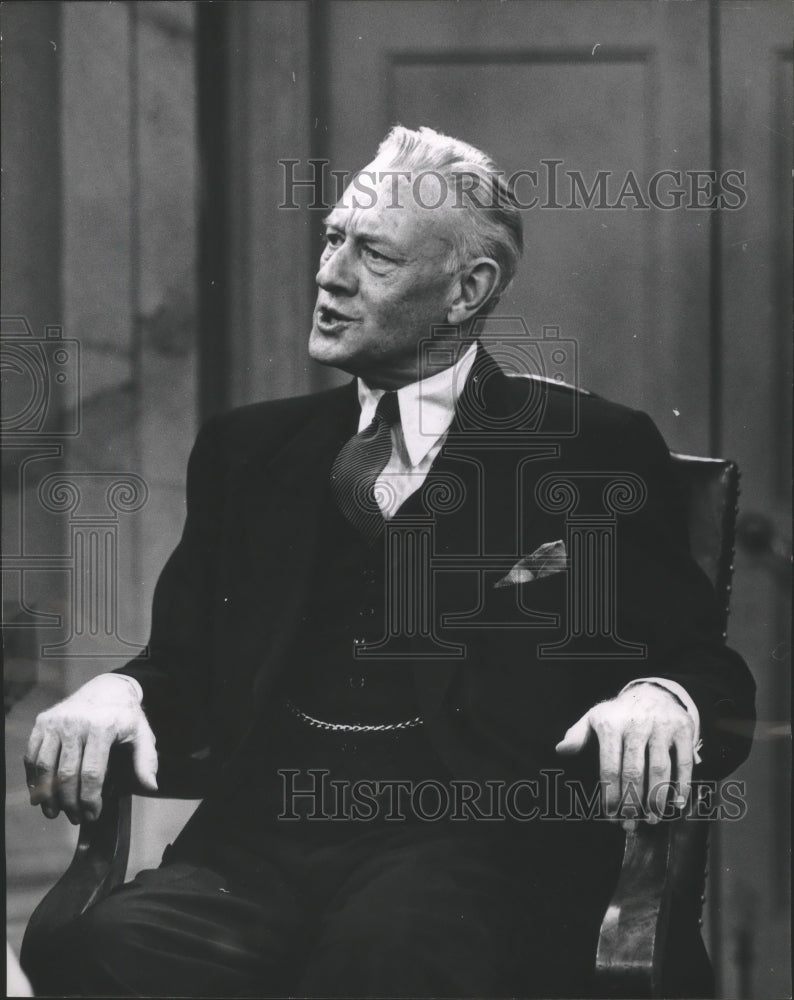 1961, Conrad Nagel portrays a corrupted judge in "Witness" on CBS-TV - Historic Images