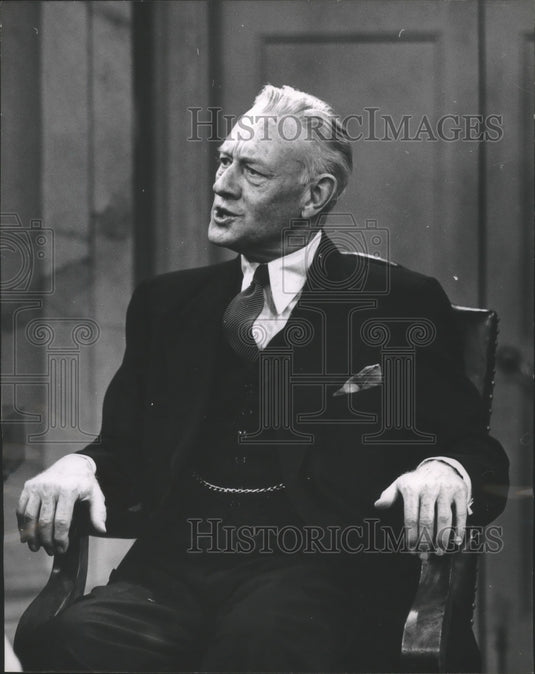 1961, Conrad Nagel portrays a corrupted judge in "Witness" on CBS-TV - Historic Images