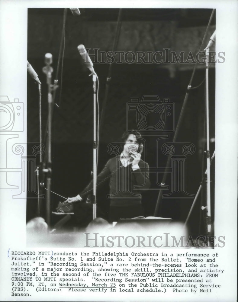 1981 Press Photo Riccardo Muti Conducts Philadelphia Orchestra - mjp24942 - Historic Images