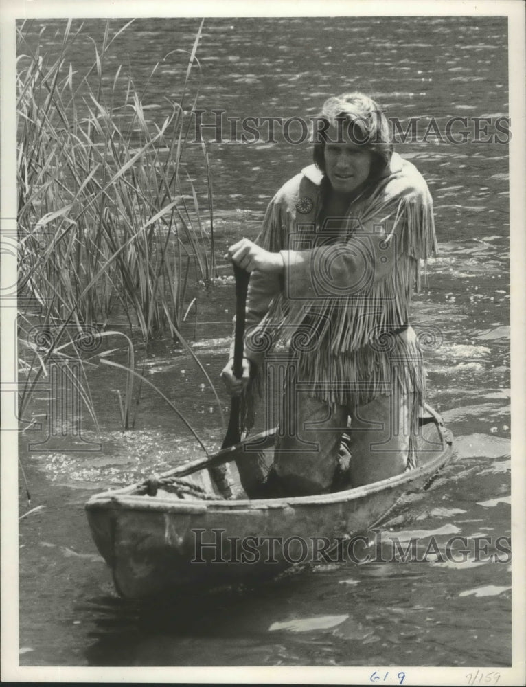 1977 Press Photo Rick Moses as Daniel Boone in &quot;Young Dan&#39;l Boone.&quot; - mjp25018 - Historic Images