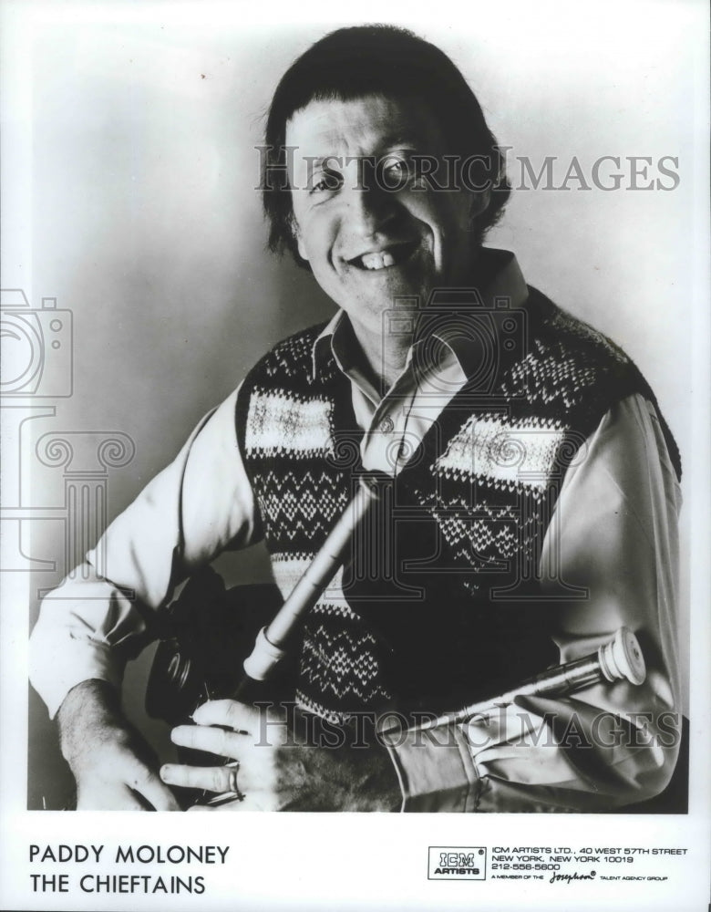 1990 Press Photo Paddy Moloney of The Chieftains - mjp25170 - Historic Images