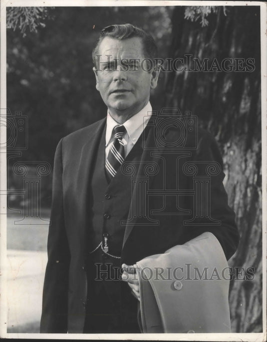 1970, Glenn Ford in scene from "The Brotherhood of the Bell" - Historic Images