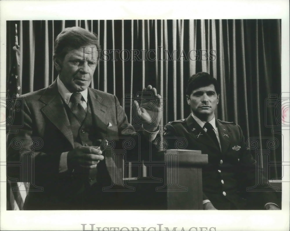 1975, Actors Tony Musante & Richard Basehart - Historic Images