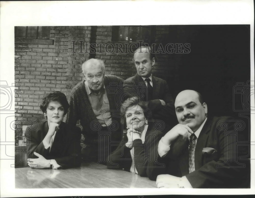 1990, James Murtaugh &amp; the cast of &quot;Other People&#39;s Money&quot; - mjp25500 - Historic Images